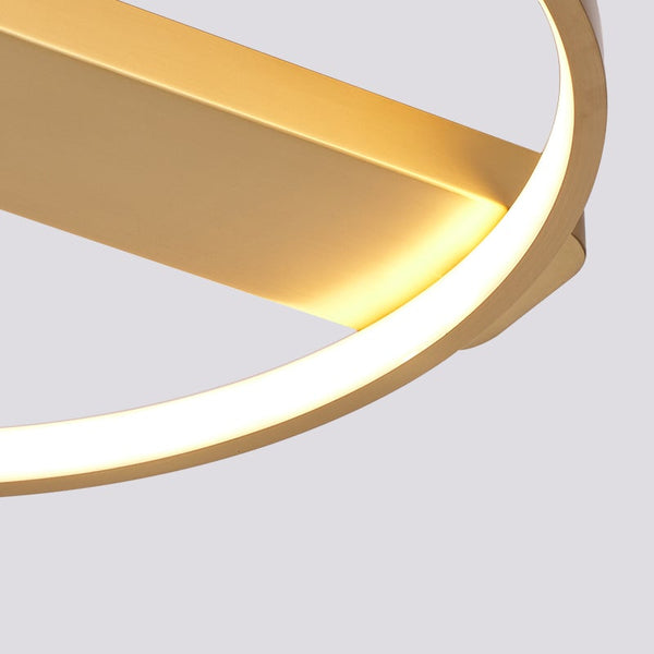 Thehouselights-Round Hollow Surface LED Flush Mount in Gold/ Black-Ceiling Light-Black-