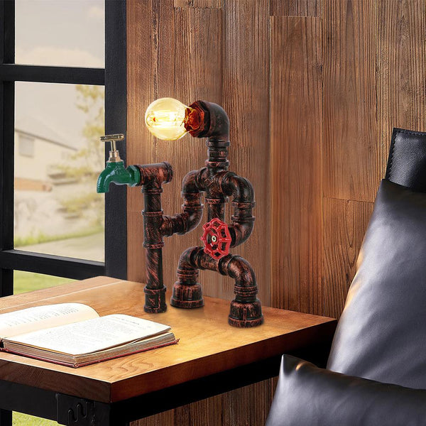 Thehouselights-Rusty Red Table Lamp-Table Lamp--