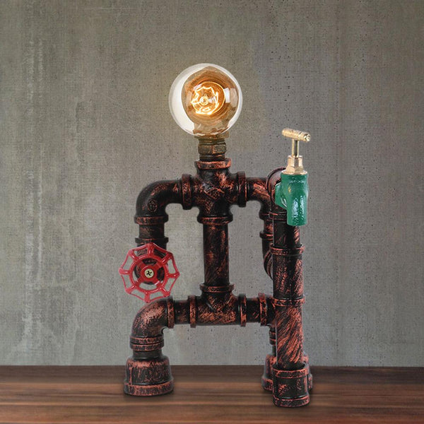Thehouselights-Rusty Red Table Lamp-Table Lamp--