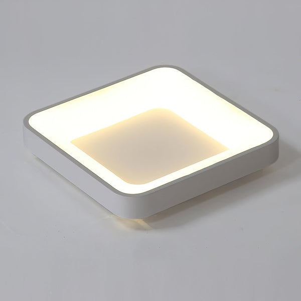 Thehouselights-Scandinavian Acrylic Flat LED Square Flush Mount-Ceiling Light-Cool White-