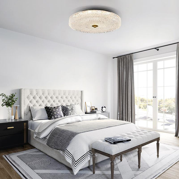 Thehouselights-Sparkle Glass LED Flush Mount-Ceiling Light--
