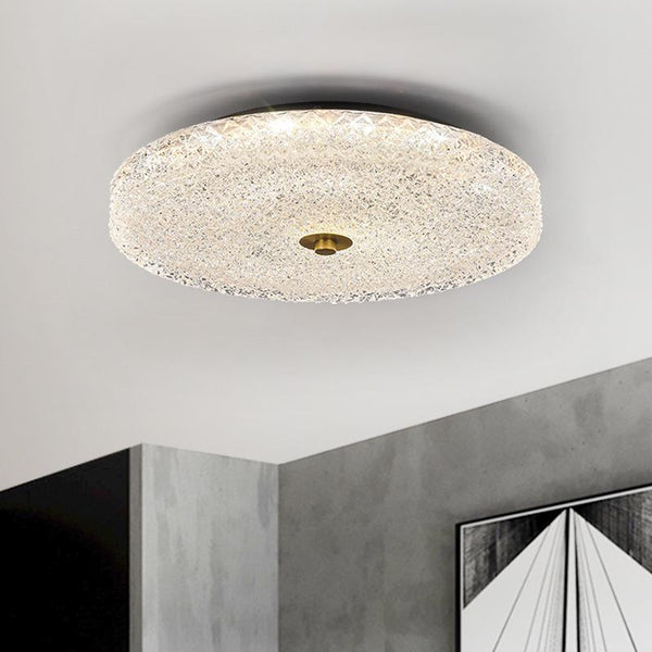 Thehouselights-Sparkle Glass LED Flush Mount-Ceiling Light--