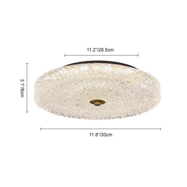 Thehouselights-Sparkle Glass LED Flush Mount-Ceiling Light--