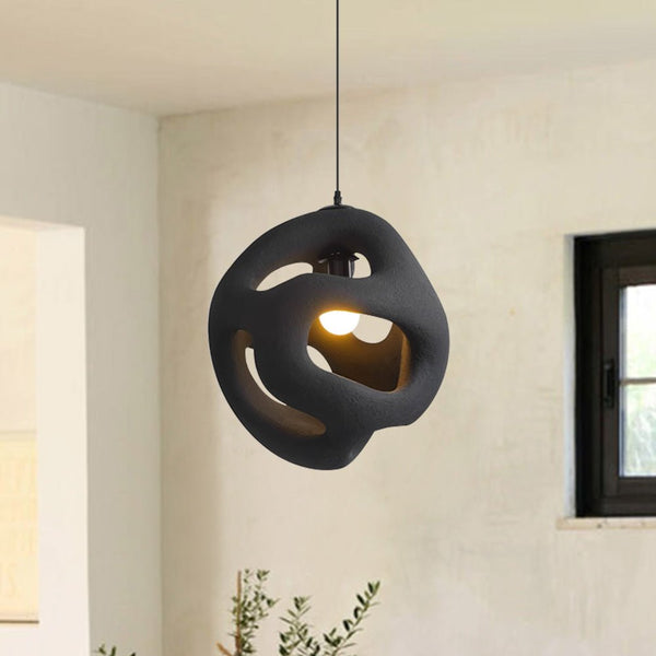 Thehouselights-Spherical Nordic Round Ball Lantern Pendant Light-Pendant-Black-