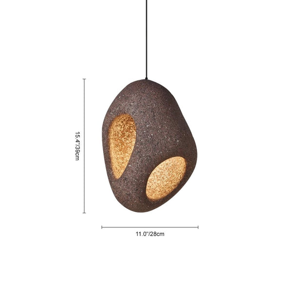 Thehouselights-Spots Eggshell Tone Pendant Light-Pendant-42 cm-Dark Red