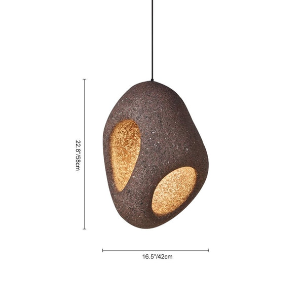 Thehouselights-Spots Eggshell Tone Pendant Light-Pendant-42 cm-Dark Red