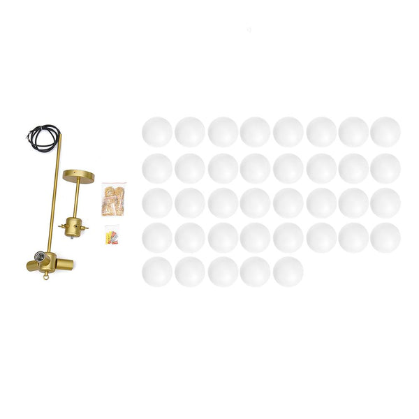 Thehouselights-Three-Lights Glass Bubble Chandelier Light-Chandelier-19 Bubbles-