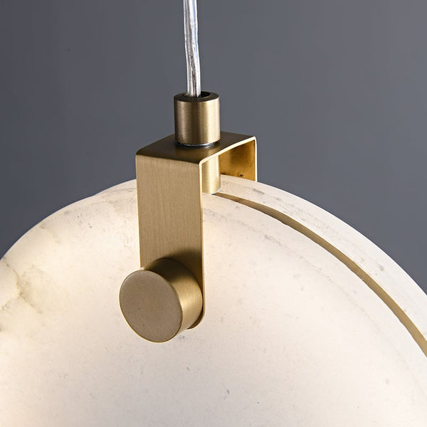 Thehouselights-Transmission Marble Stone Shade Pendant Light-Pendant--