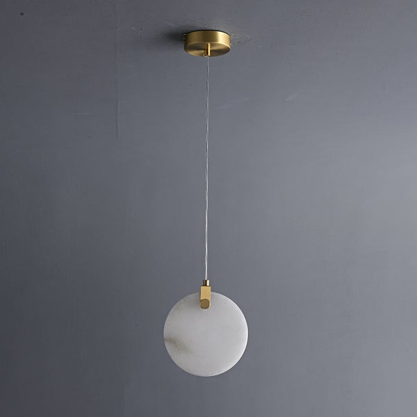 Thehouselights-Transmission Marble Stone Shade Pendant Light-Pendant--