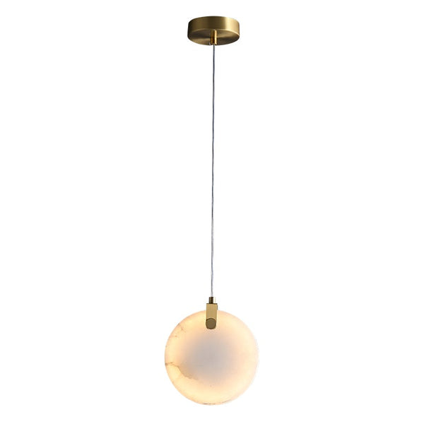 Thehouselights-Transmission Marble Stone Shade Pendant Light-Pendant--