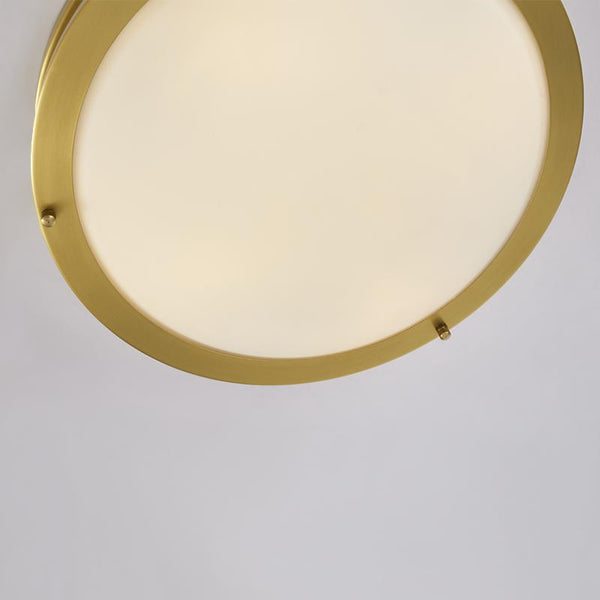 Thehouselights-Two-tiered Gold Round LED Flush Mount Ceiling Lights-Ceiling Light--