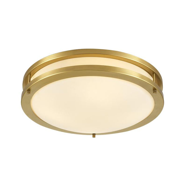 Thehouselights-Two-tiered Gold Round LED Flush Mount Ceiling Lights-Ceiling Light--