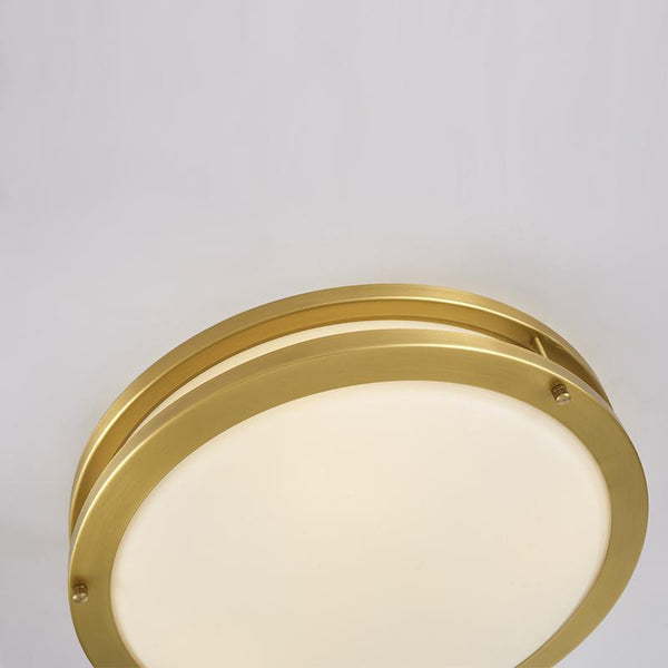 Thehouselights-Two-tiered Gold Round LED Flush Mount Ceiling Lights-Ceiling Light--
