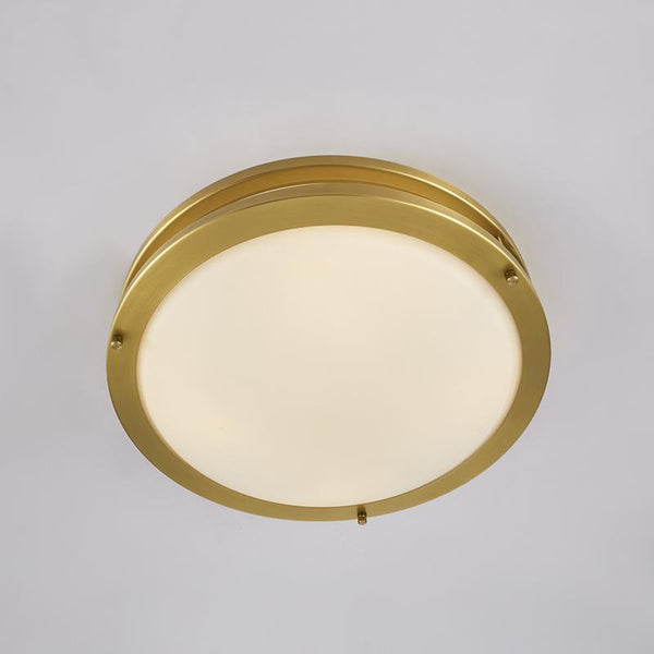 Thehouselights-Two-tiered Gold Round LED Flush Mount Ceiling Lights-Ceiling Light--