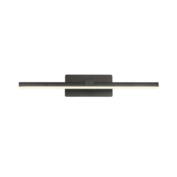 Thehouselights-Ultra-thin Bathroom Vanity Light Armed LED Wall Sconce in Brushed Black/White-Wall Lights-Black-80.5CM