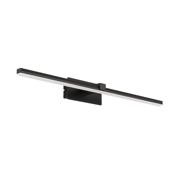 Thehouselights-Ultra-thin Bathroom Vanity Light Armed LED Wall Sconce in Brushed Black/White-Wall Lights-Black-80.5CM