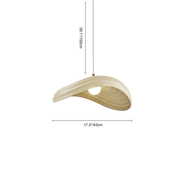 Thehouselights-Unique Layered Shape Curved Pendant Light-Pendant-Beige-