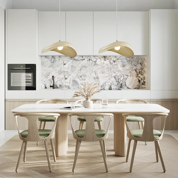Thehouselights-Unique Layered Shape Curved Pendant Light-Pendant-Beige-