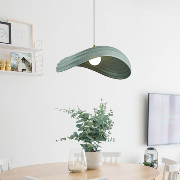 Thehouselights-Unique Layered Shape Curved Pendant Light-Pendant-Green-