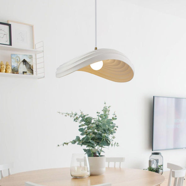 Thehouselights-Unique Layered Shape Curved Pendant Light-Pendant-White-