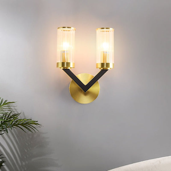Thehouselights-V-shape Cylinder Creative Vanity Wall Sconce-Wall Lights--