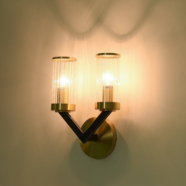 Thehouselights-V-shape Cylinder Creative Vanity Wall Sconce-Wall Lights--