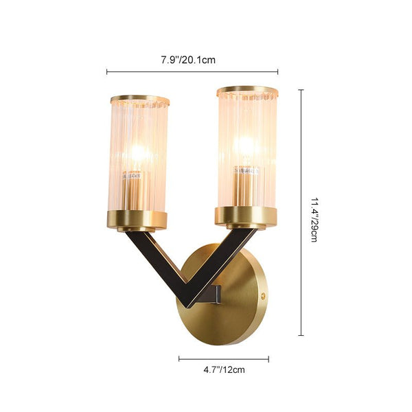 Thehouselights-V-shape Cylinder Creative Vanity Wall Sconce-Wall Lights--