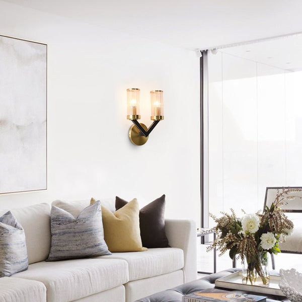 Thehouselights-V-shape Cylinder Creative Vanity Wall Sconce-Wall Lights--