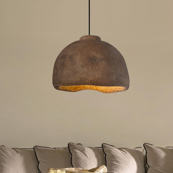 Thehouselights-Wabi-Sabi Bell-Shaped Pendant Lighting-Pendant-Brown-45 cm.