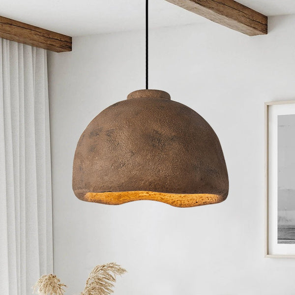 Thehouselights-Wabi-Sabi Bell-Shaped Pendant lighting-Pendant-Brown-45 cm.