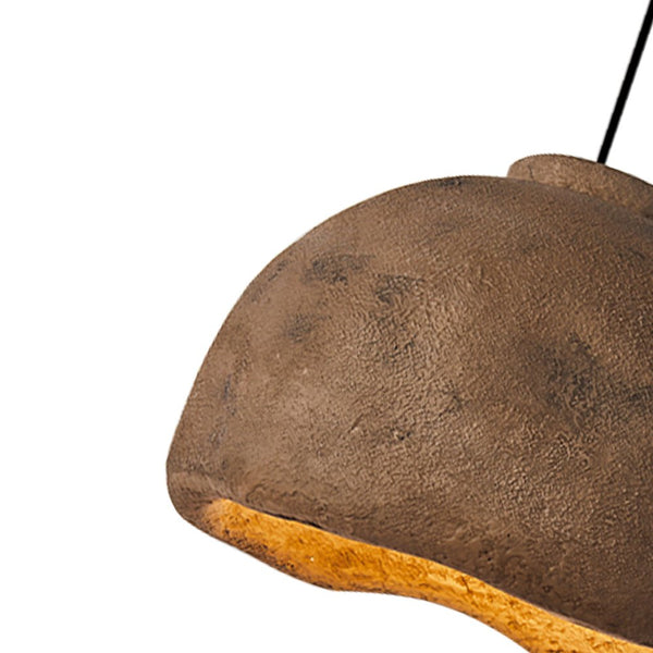 Thehouselights-Wabi-Sabi Bell-Shaped Pendant lighting-Pendant-Brown-60cm.