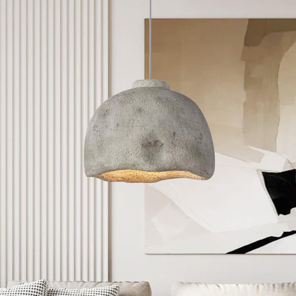 Thehouselights-Wabi-Sabi Bell-Shaped Pendant Lighting-Pendant-Brown-60cm.