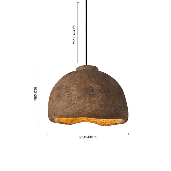 Thehouselights-Wabi-Sabi Bell-Shaped Pendant lighting-Pendant-Brown-60cm.