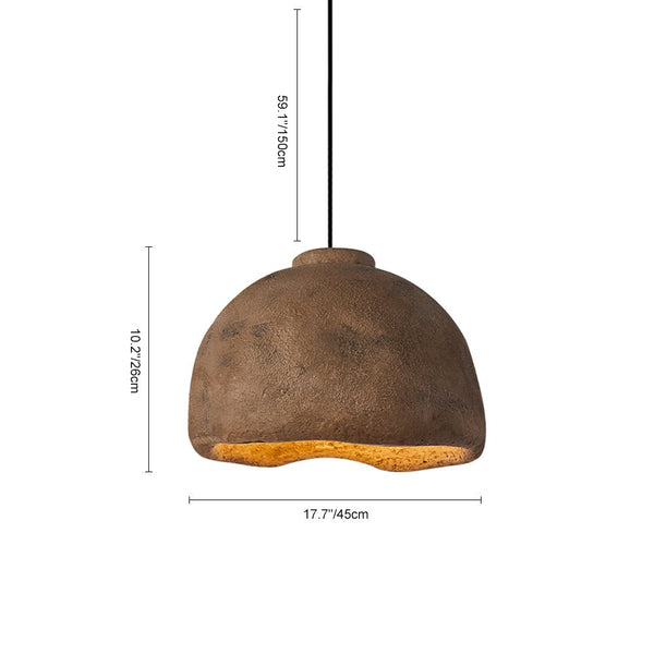 Thehouselights-Wabi-Sabi Bell-Shaped Pendant lighting-Pendant-Brown-60cm.