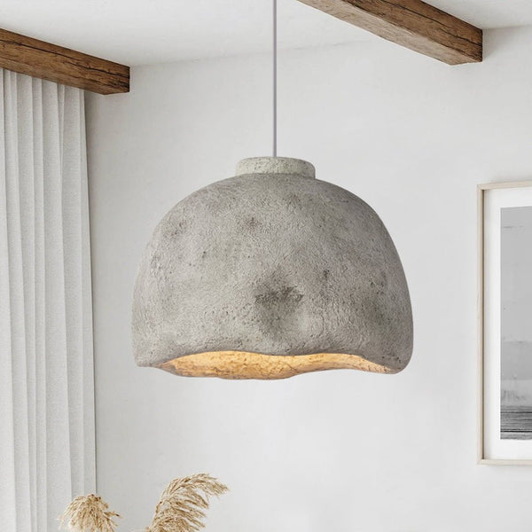 Thehouselights-Wabi-Sabi Bell-Shaped Pendant lighting-Pendant-Grey-45 cm.