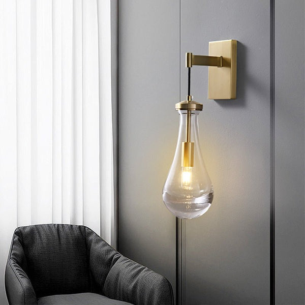 Thehouselights-Water Drop Glass Shade Wall Sconce-Wall Lights--