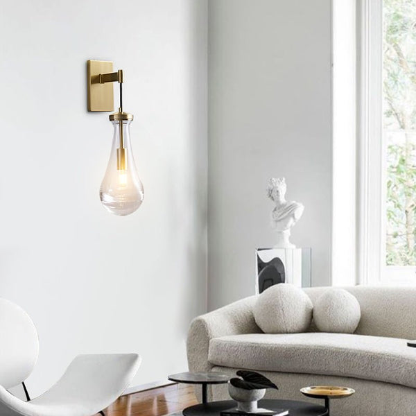 Thehouselights-Water Drop Glass Shade Wall Sconce-Wall Lights--