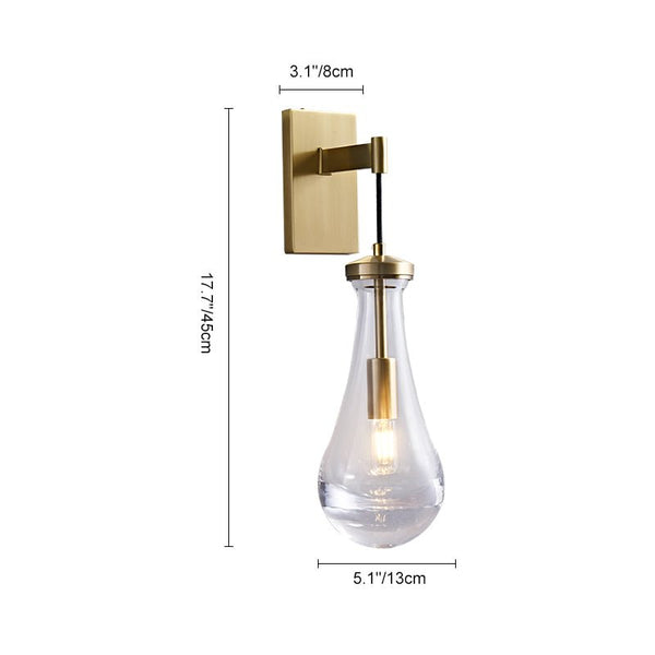 Thehouselights-Water Drop Glass Shade Wall Sconce-Wall Lights--