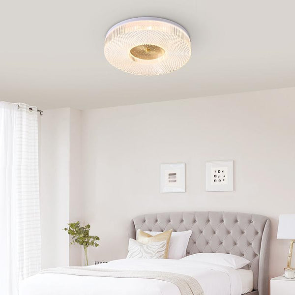 Thehouselights-White Acrylic LED Flush Mount Ceiling Lights-Ceiling Light--